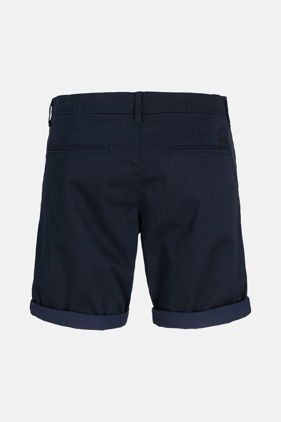 Short bleu par JACK & JONES JEANS INTELLIGENCE, avec revers et motif texturé.