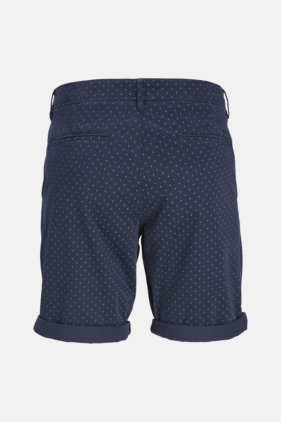 Short bleu à motifs par JACK & JONES JEANS INTELLIGENCE, avec ourlets roulés et poches arrière.
