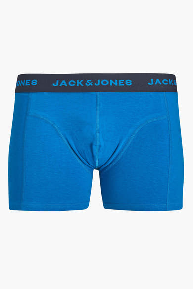 Blauwe boxer van ACCESSORIES BY JACK & JONES met een elastische tailleband met logo.