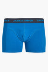 Blauwe boxer van ACCESSORIES BY JACK & JONES met een elastische tailleband met logo.