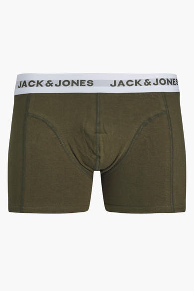 Effengekleurde boxer van ACCESSORIES BY JACK & JONES, met een brede witte elastische tailleband met logo.