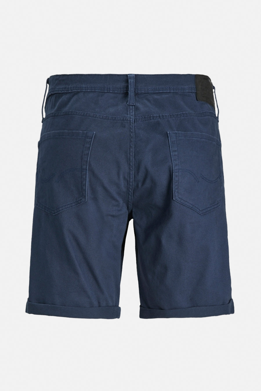 Short bleu par JACK & JONES JEANS INTELLIGENCE, avec ourlets retroussés et poches arrière.