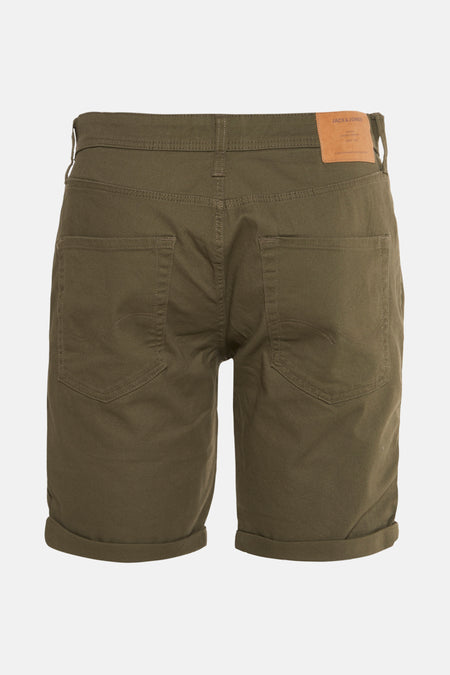 Short kaki, de JACK & JONES JEANS INTELLIGENCE, avec poches arrière et ourlets retroussés.