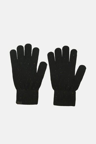 Gants noirs en maille par ACCESSORIES BY JACK & JONES avec des détails mouchetés subtils.