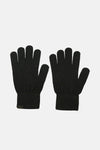 Gants noirs en maille par ACCESSORIES BY JACK & JONES avec des détails mouchetés subtils.