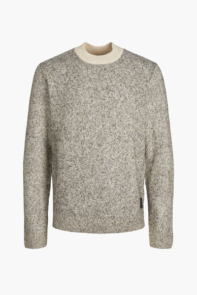 Pull col rond Beige - JACK & JONES