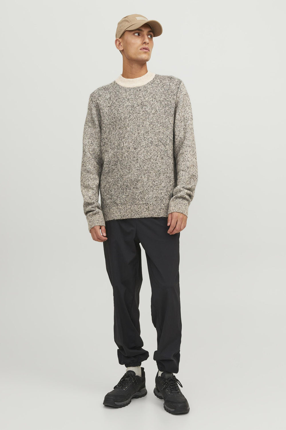 Pull col rond Beige - JACK & JONES