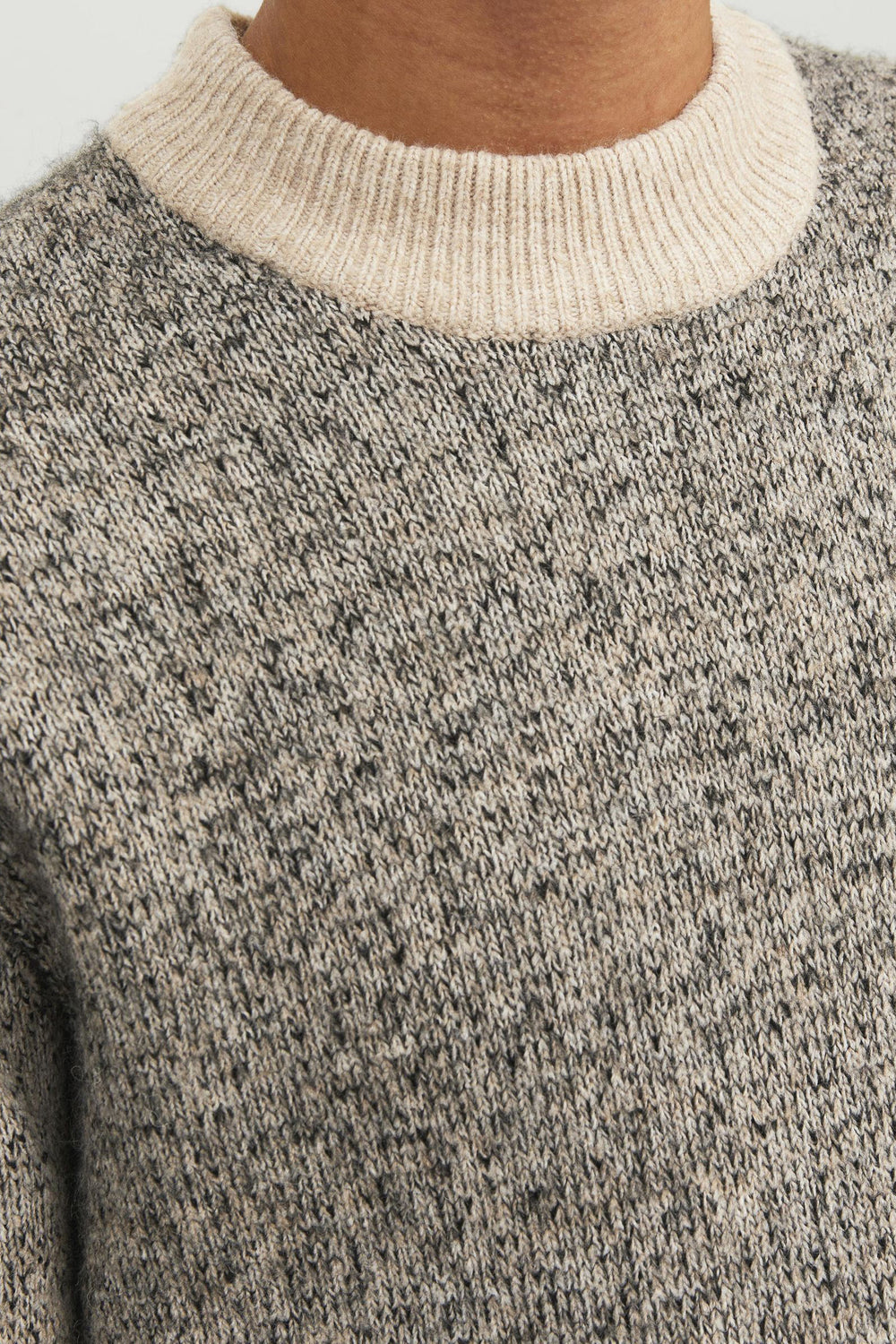 Pull col rond Beige - JACK & JONES