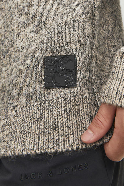 Pull col rond Beige - JACK & JONES