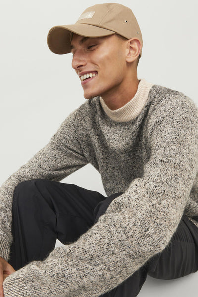 Pull col rond Beige - JACK & JONES
