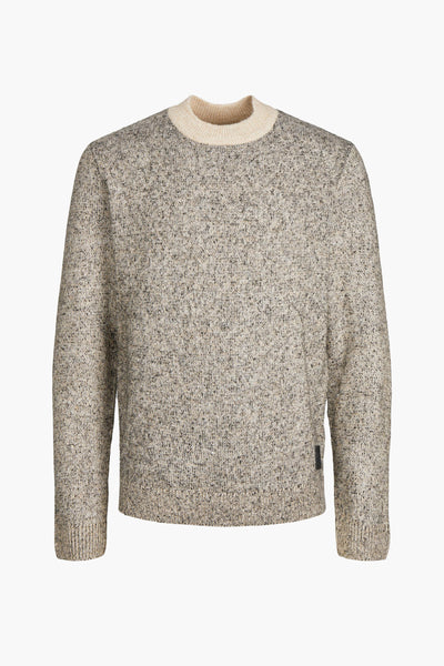 Pull col rond Beige - JACK & JONES