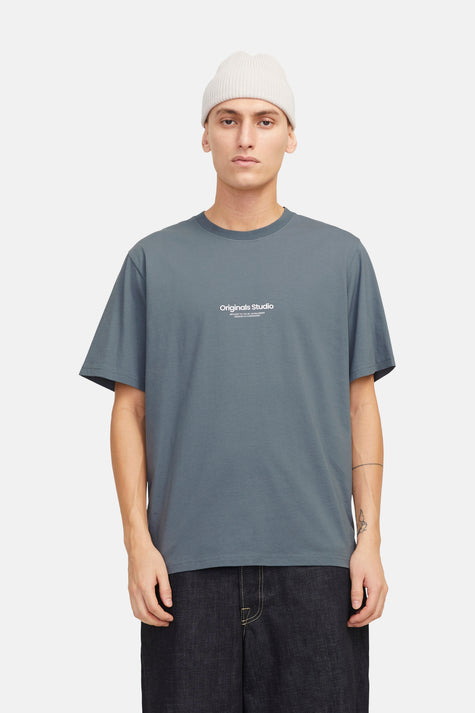 T-shirt (korte mouwen) Blauw - ORIGINALS BY JACK & JONES