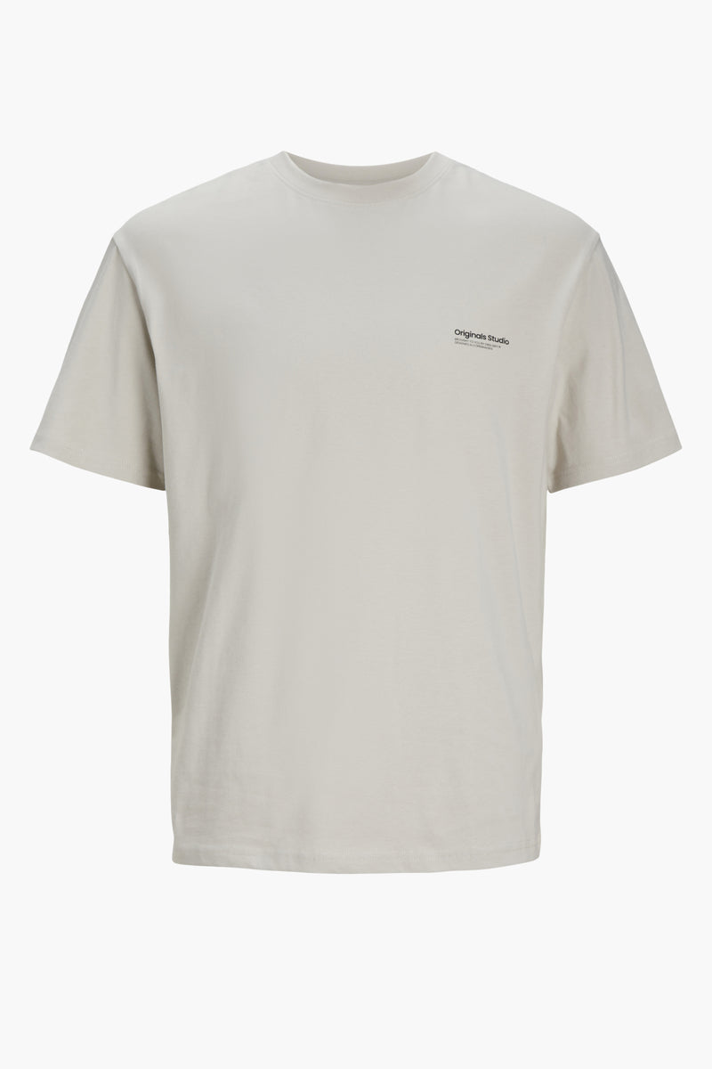 T-shirt (manches courtes) Écru - ORIGINALS BY JACK & JONES