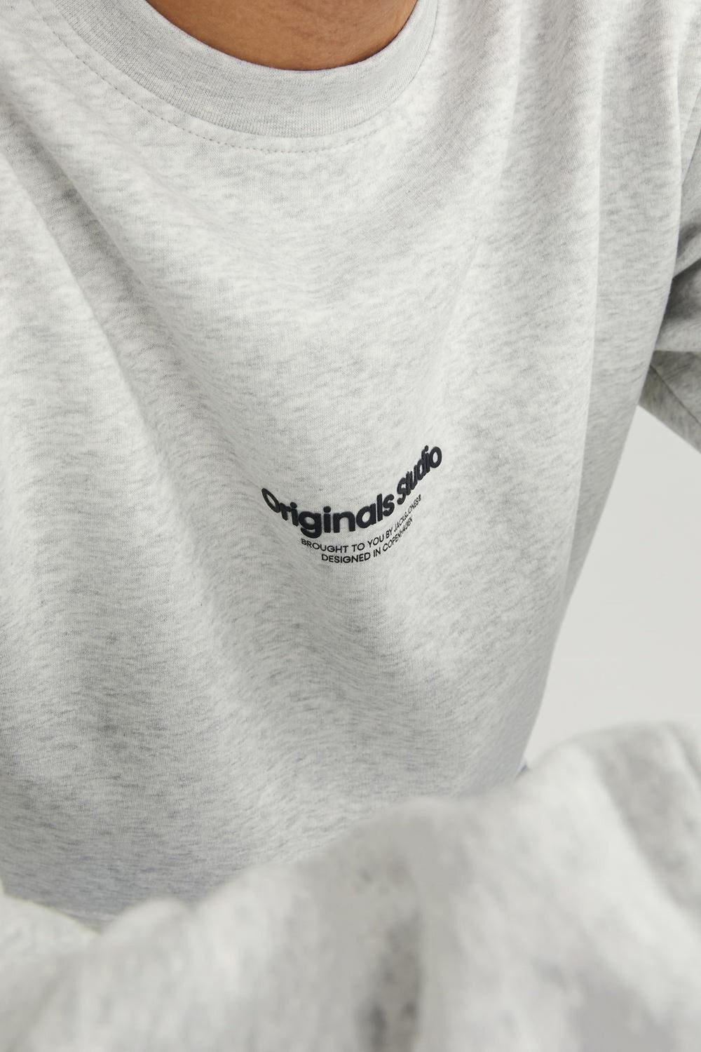 Sweat col rond Écru - ORIGINALS BY JACK & JONES