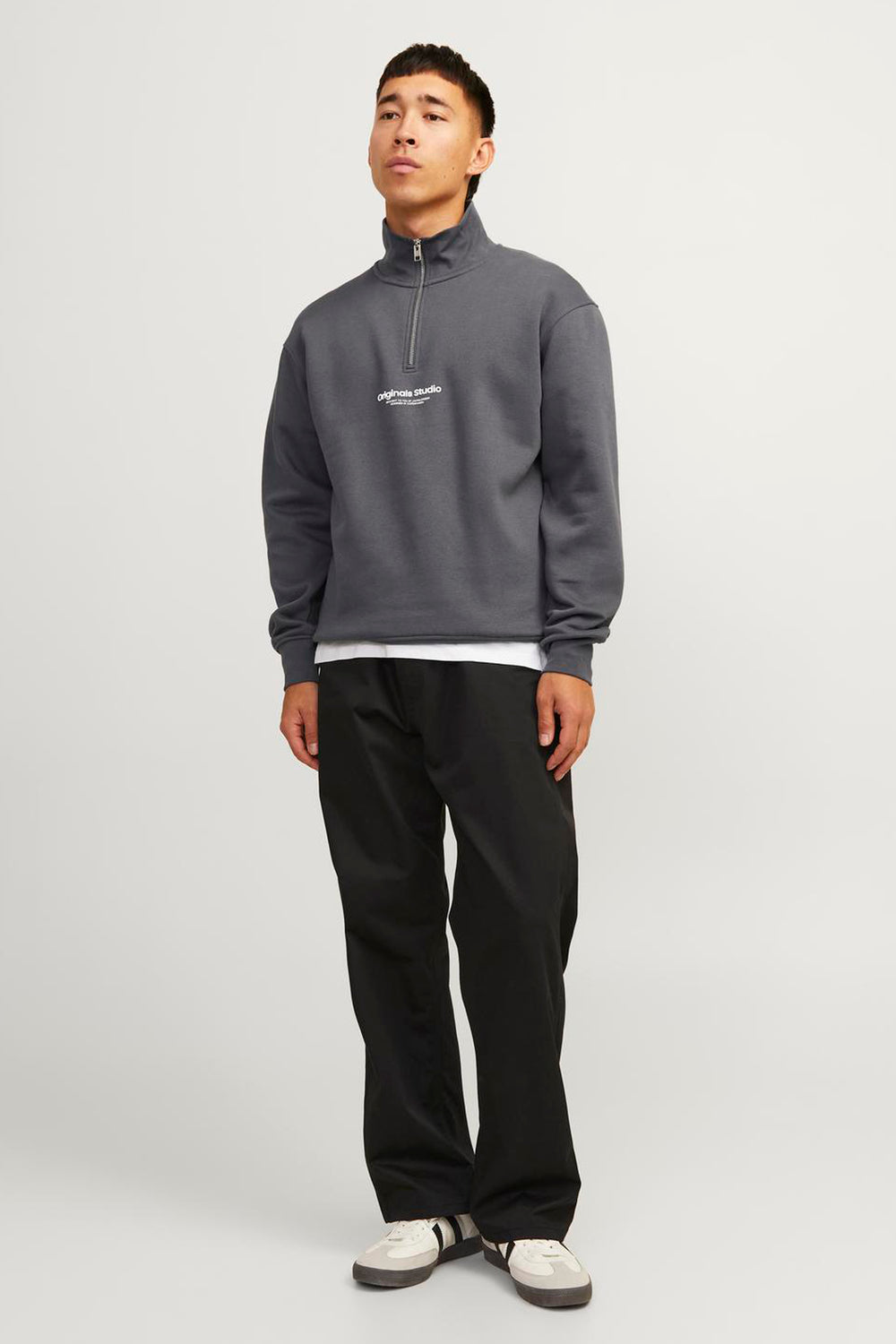 Sweat col roulé Gris - JACK & JONES