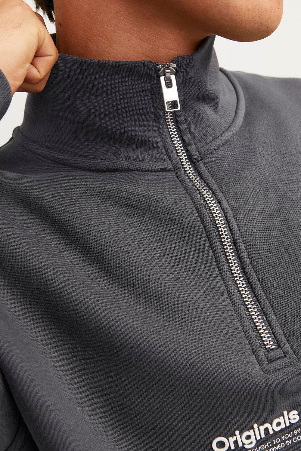 Sweat col roulé Gris - JACK & JONES