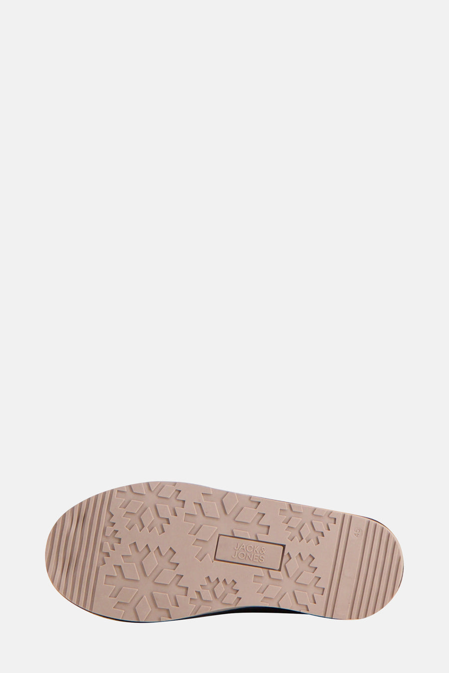 Zwarte sandaalzool van ACCESSORIES BY JACK & JONES, sneeuwvlokpatroon.