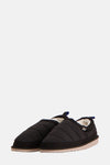 Zwarte sandalen van ACCESSORIES BY JACK & JONES met zichtbare imitatiebontvoering.
