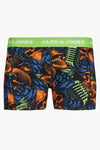 Multikleuren boxer van ACCESSORIES BY JACK & JONES, met een patroon van schedels, blauwe rozen en een microfoon.