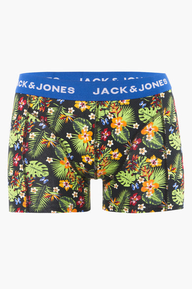 Boxer multicolore de ACCESSORIES BY JACK & JONES avec motif floral et imprimé feuilles de palmier.