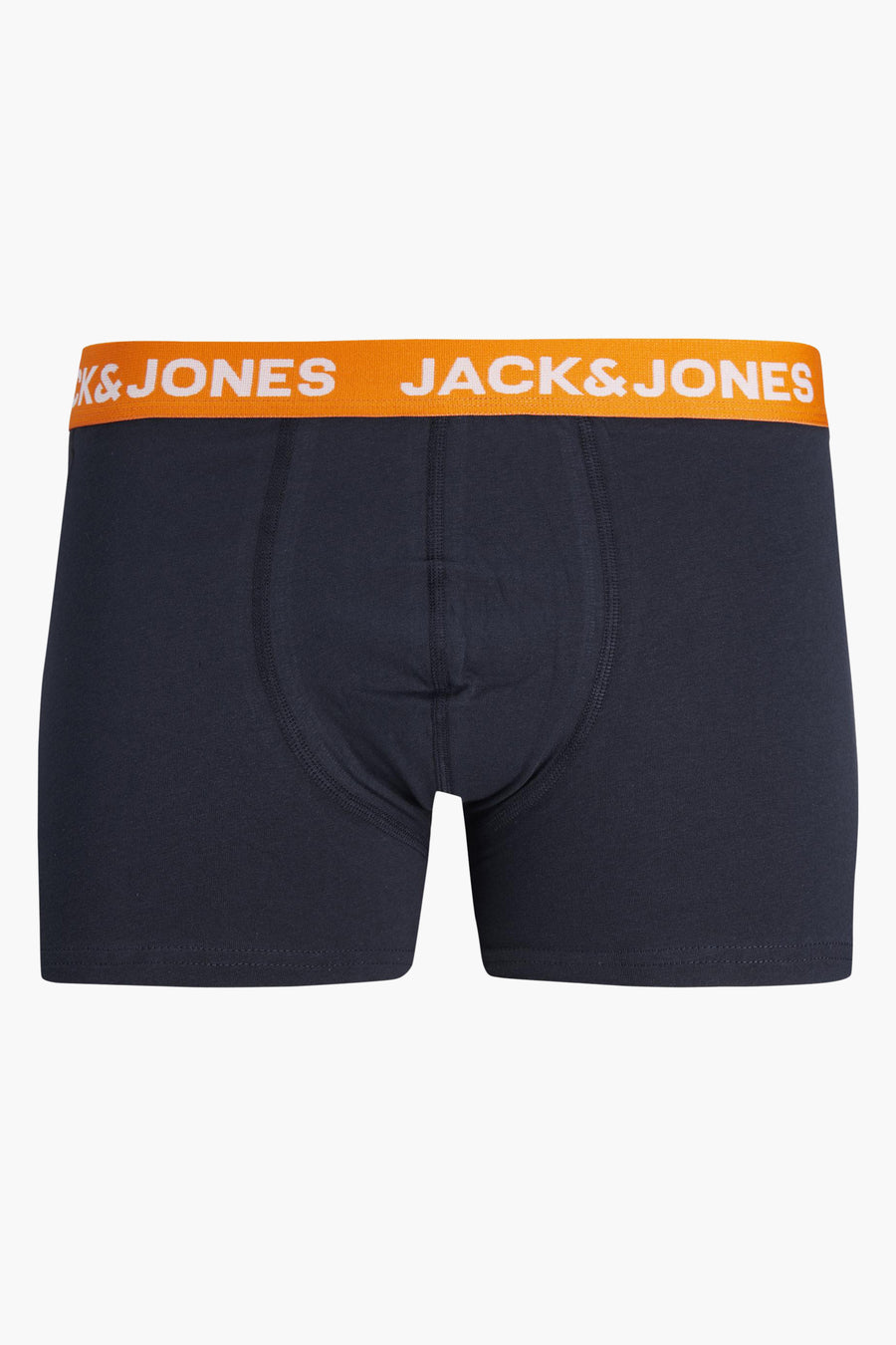 Boxer bleu marine de ACCESSORIES BY JACK & JONES avec une large ceinture élastique orange à logo.