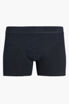Boxer bleu marine de ACCESSORIES BY JACK & JONES, avec ceinture élastique portant le logo de la marque.