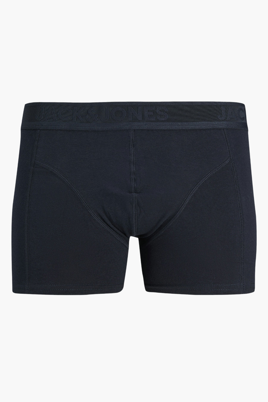 Boxer bleu marine de ACCESSORIES BY JACK & JONES, avec ceinture élastique portant le logo de la marque.