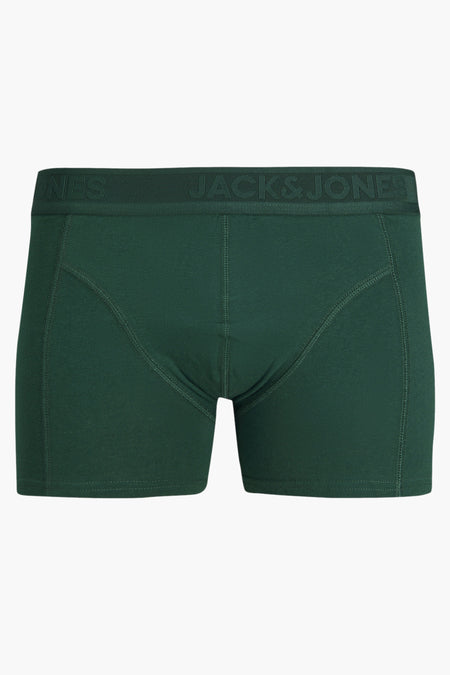 Boxer homme vert foncé par Accessories by Jack & Jones, avec ceinture élastique logotypée.