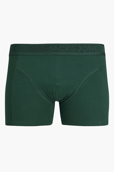 Boxer vert foncé d'ACCESSORIES BY JACK & JONES avec ceinture élastique logotypée.