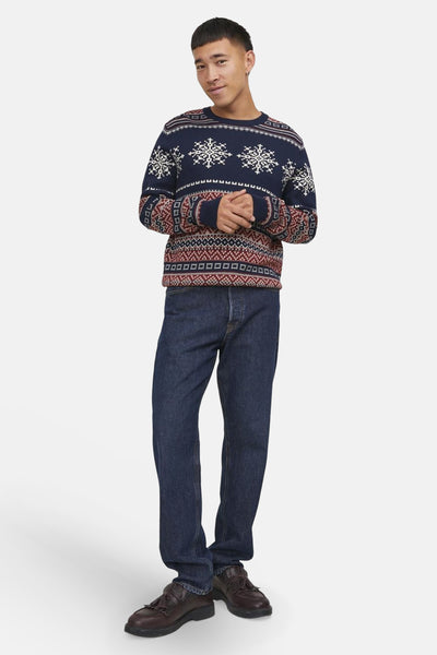 Pull col rond Bleu - ORIGINALS BY JACK & JONES