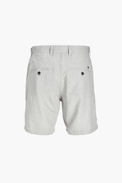 Short beige de JACK & JONES JEANS INTELLIGENCE, vue de dos, avec poches boutonnées et passants de ceinture.