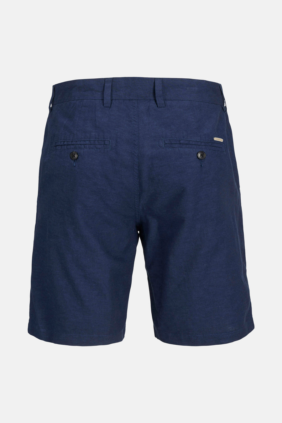 Short bleu en toile de JACK & JONES JEANS INTELLIGENCE, avec poches arrière boutonnées et coupe classique.