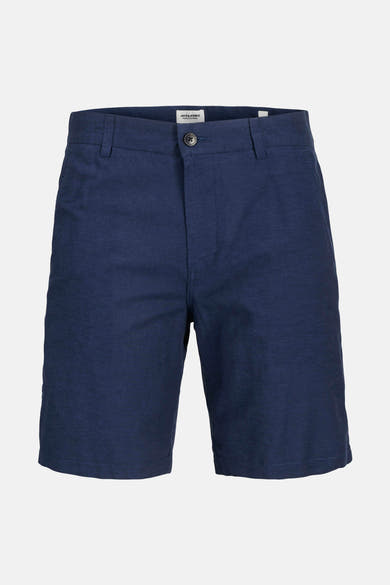 Short bleu en toile de JACK & JONES JEANS INTELLIGENCE, avec une texture légèrement froissée.