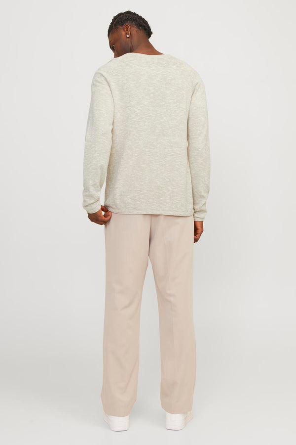 Pull col rond Écru - PREMIUM BY JACK & JONES