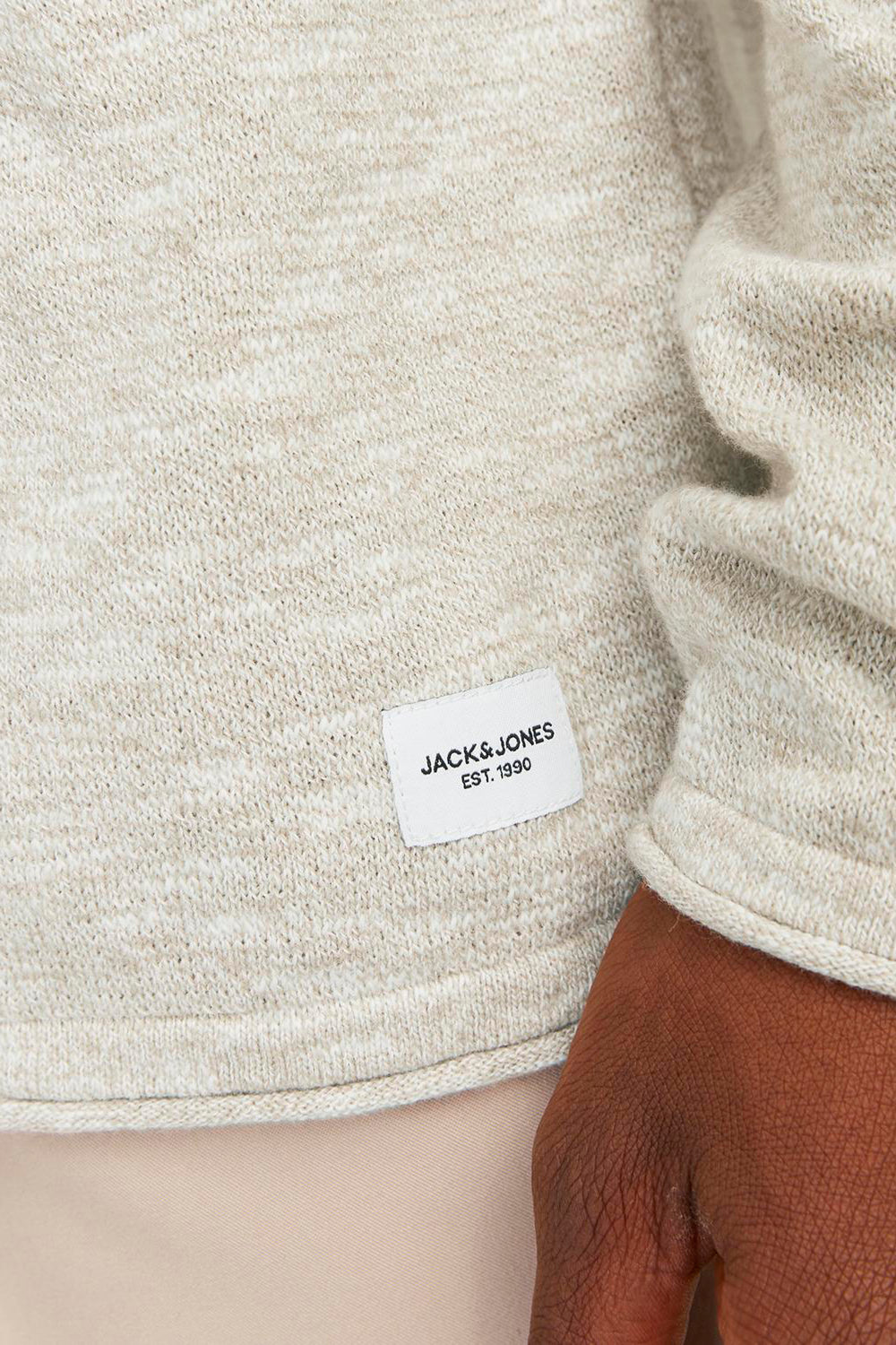Trui met ronde hals Ecru - PREMIUM BY JACK & JONES