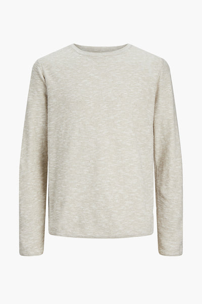 Trui met ronde hals Ecru - PREMIUM BY JACK & JONES