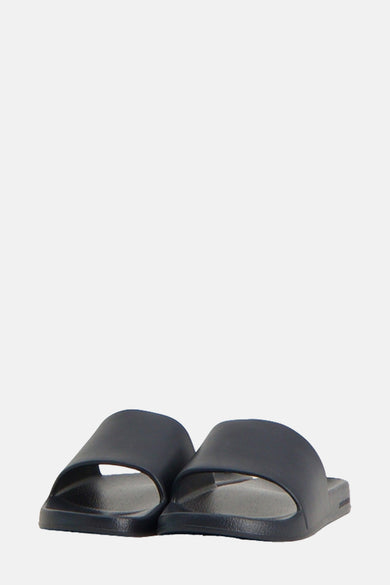 Donkerblauwe sandalen van ACCESSORIES BY JACK & JONES, zijaanzicht.