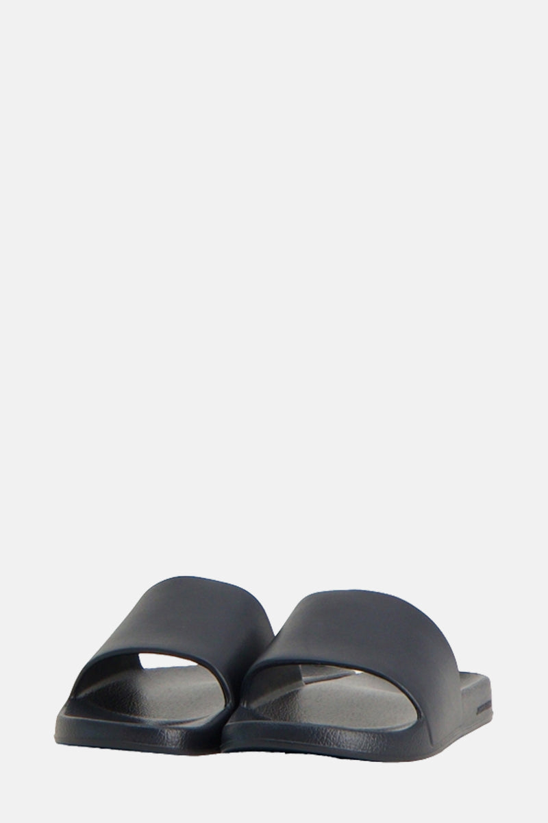 Donkerblauwe sandalen van ACCESSORIES BY JACK & JONES, zijaanzicht.