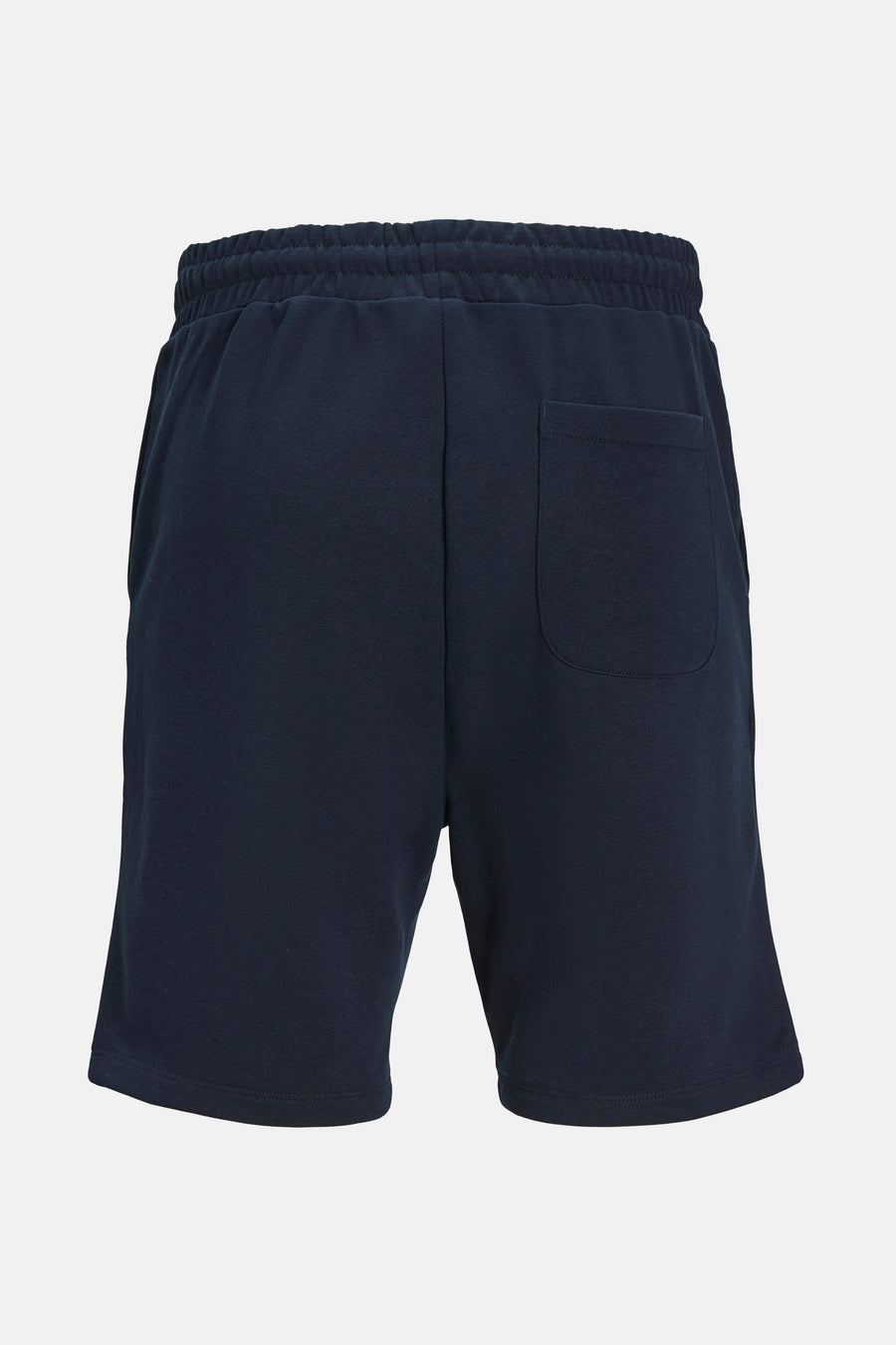 Short bleu de JACK & JONES JEANS INTELLIGENCE, avec une poche arrière et une taille élastique, vue arrière.