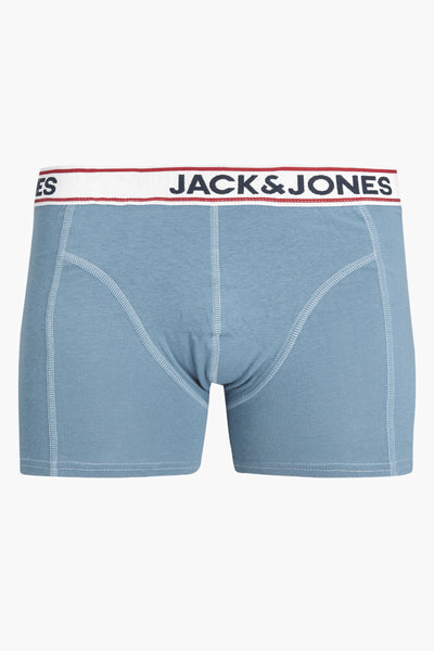 Boxer bleu ciel de ACCESSORIES BY JACK & JONES, avec ceinture élastique blanche logotypée.