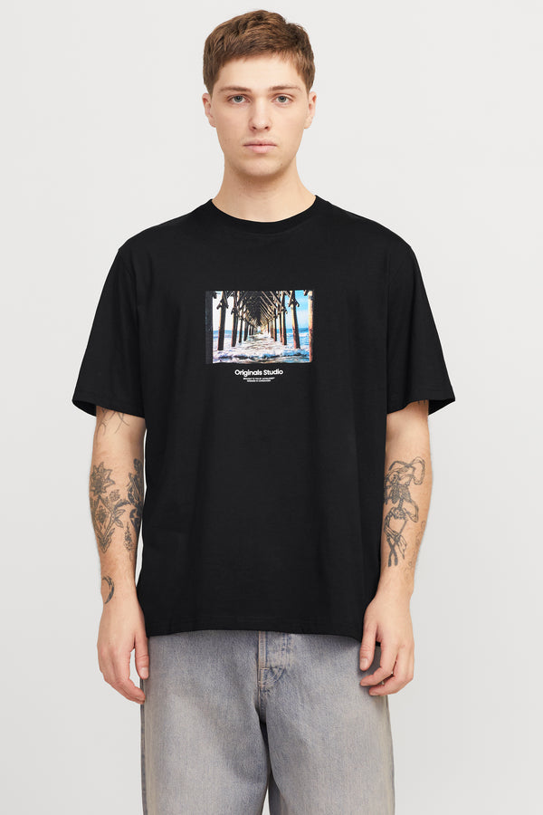 T-shirt (korte mouwen) Zwart - ORIGINALS BY JACK & JONES