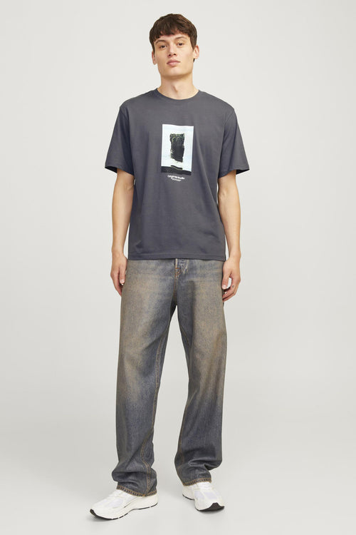 T-shirt (korte mouwen) Grijs - ORIGINALS BY JACK & JONES