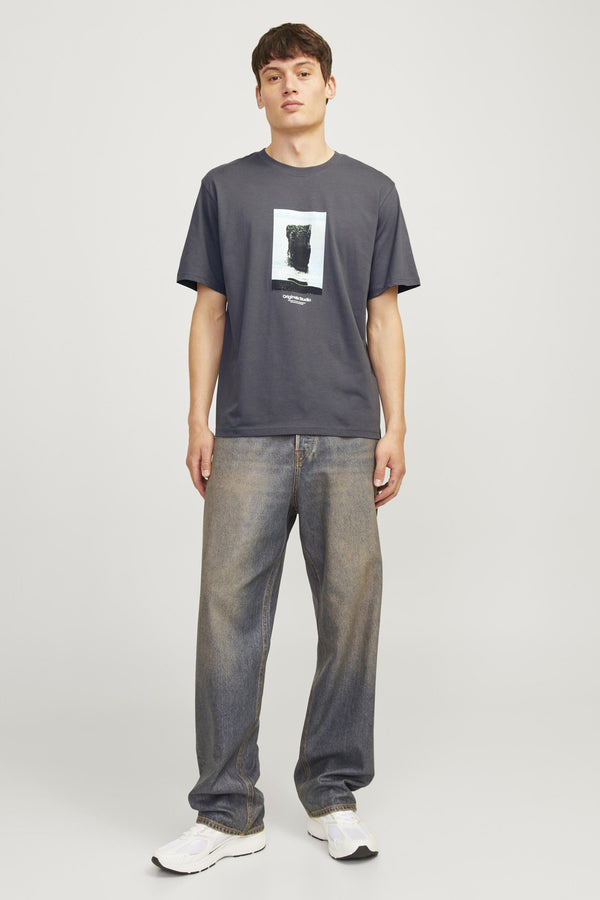 T-shirt (korte mouwen) Grijs - ORIGINALS BY JACK & JONES