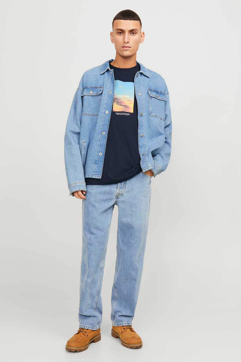 T-shirt (manches courtes) Bleu - ORIGINALS BY JACK & JONES