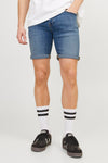 Korte spijkerbroek in middellichte denim van JACK & JONES JEANS INTELLIGENCE, met zak en merklogo.