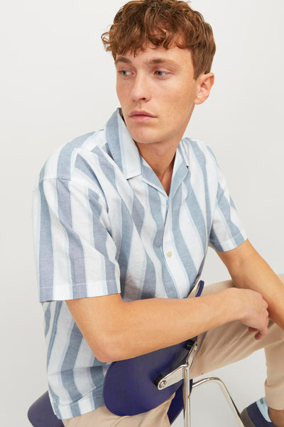 Chemise (manches courtes) Bleu - PREMIUM BLUE BY JACK & JONES