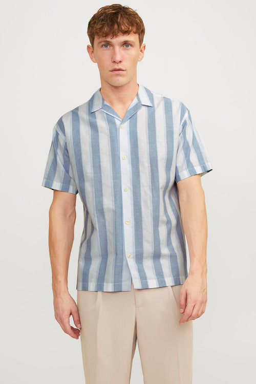 Chemise (manches courtes) Bleu - PREMIUM BLUE BY JACK & JONES