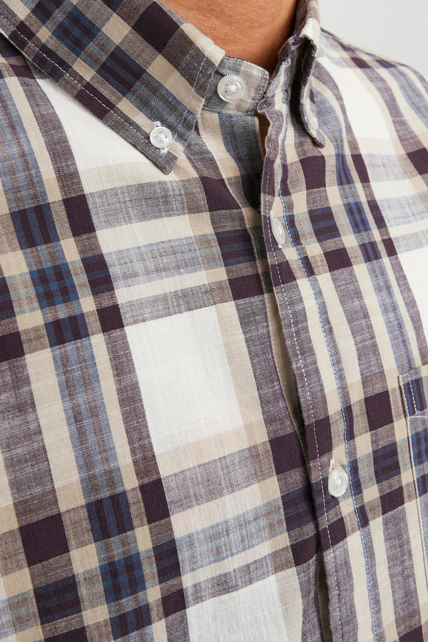 Chemise (manches longues) Brun - PREMIUM BLUE BY JACK & JONES