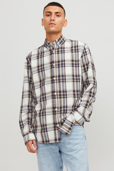 Chemise (manches longues) Brun - PREMIUM BLUE BY JACK & JONES