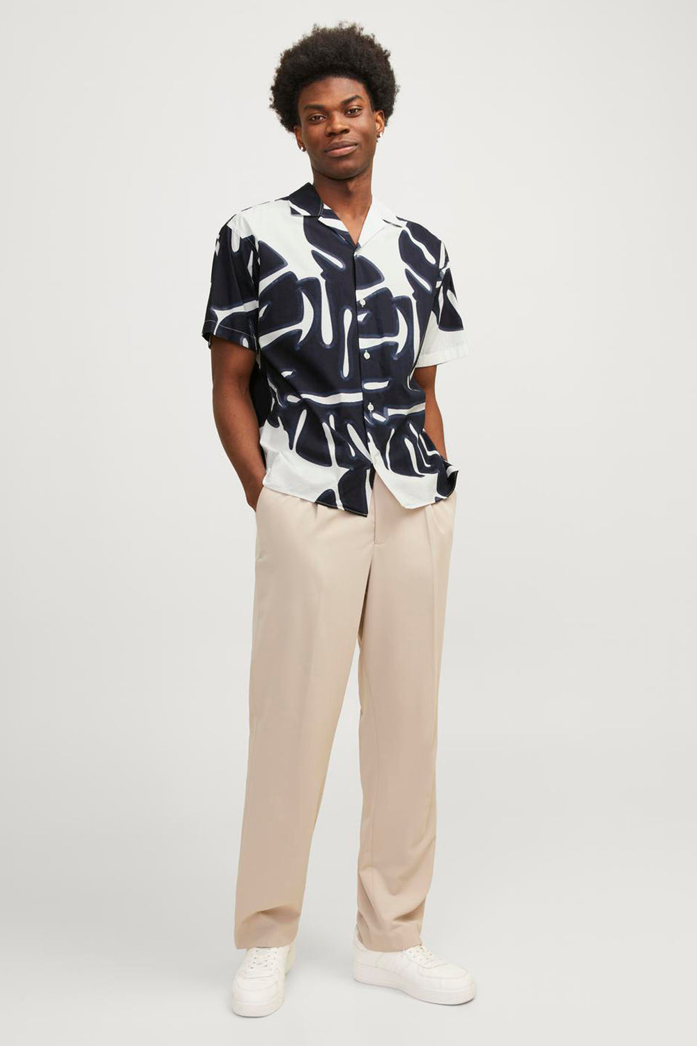 Chemise (manches courtes) Blanc - PREMIUM BY JACK & JONES